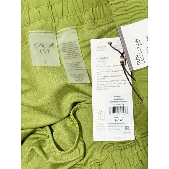 Calia Infinity Run Shorts Mid Rise‎ Dark Green Women’s Large New with tags - Picture 3 of 7